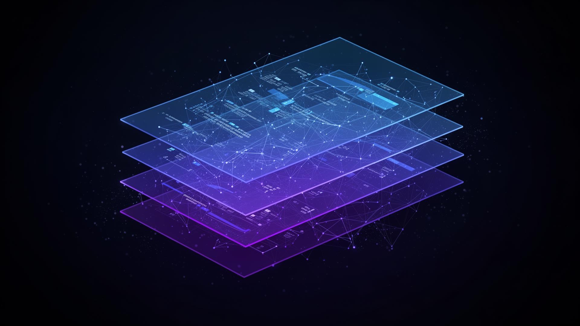 Layered visualization of connected data systems